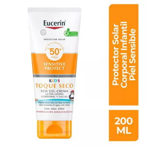 Eucerin Sun Kids Sensitive Protect Toque Seco Gel Crema FPS 50+ 200 mL